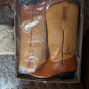 Tan Leather Cowboy Boots Soto